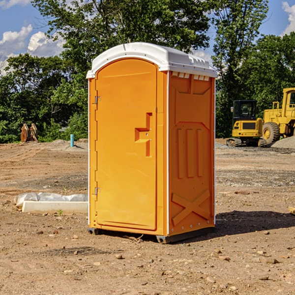 can i customize the exterior of the portable restrooms with my event logo or branding in Etowah